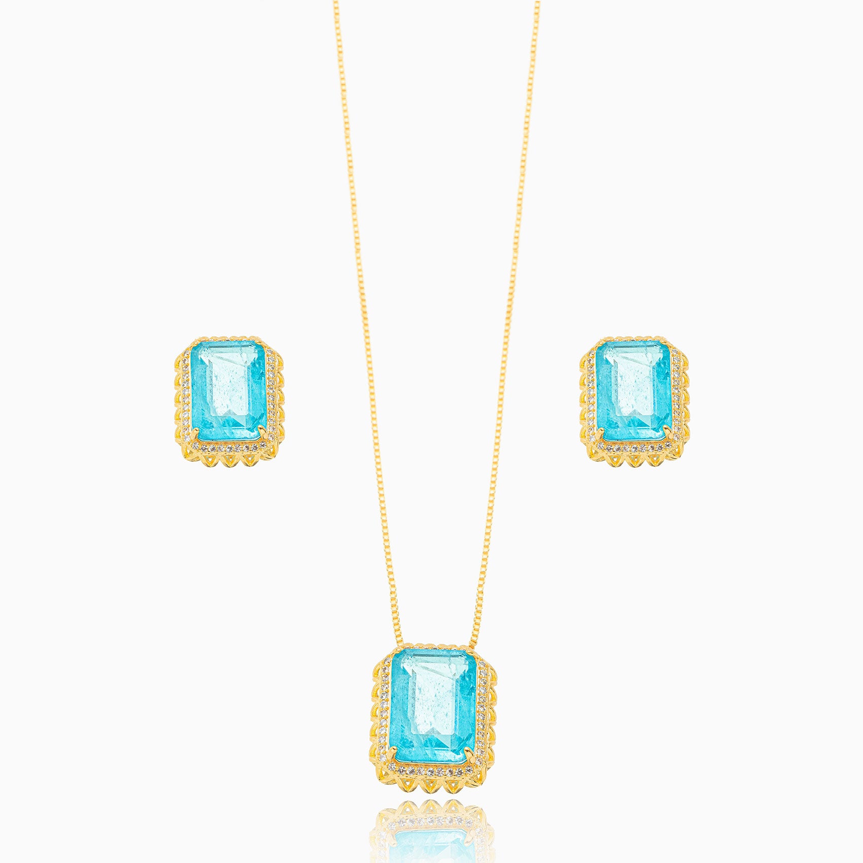 Conjunto rectangular acqua marine
