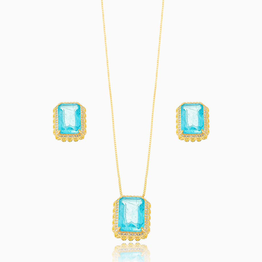 Conjunto rectangular acqua marine