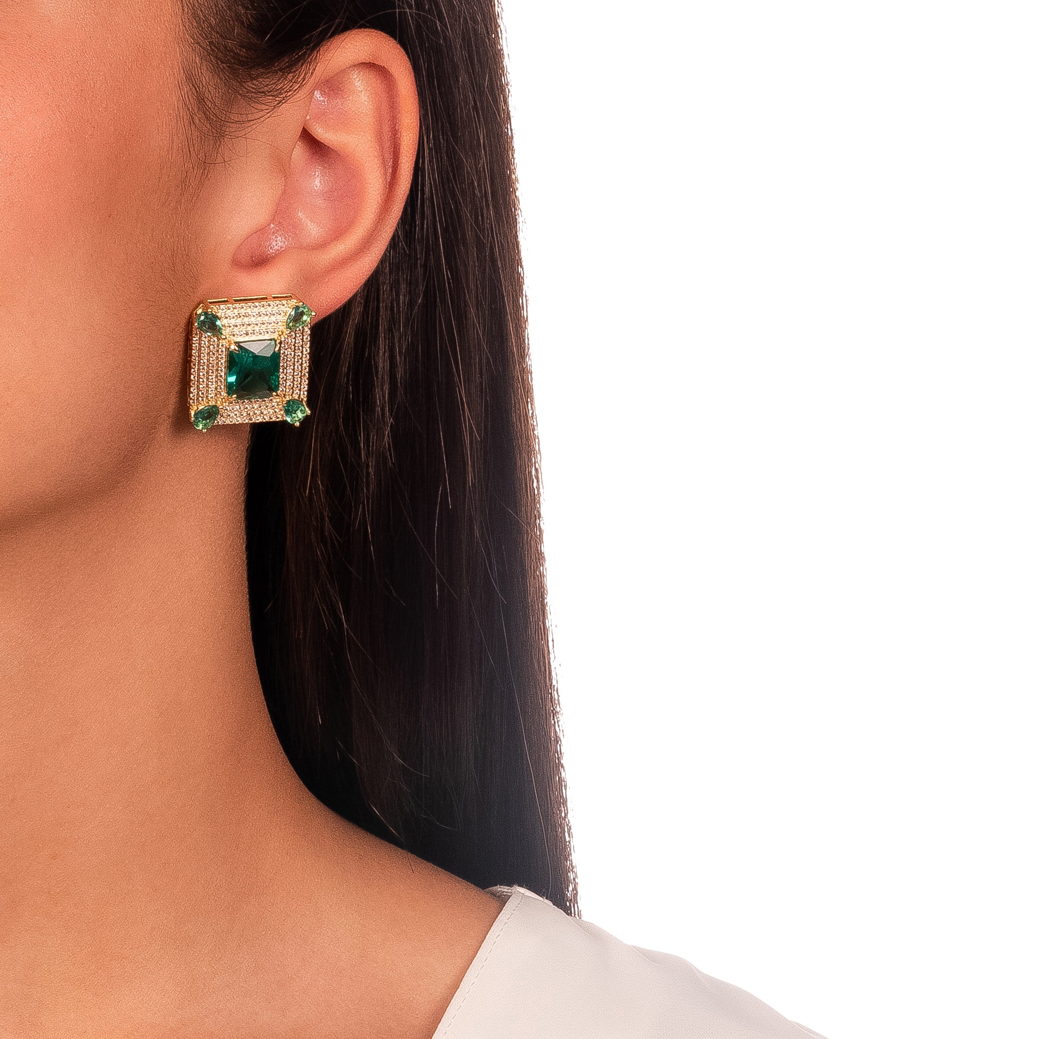 Conjunto cuadrado Turmalina oro
