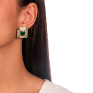 Conjunto cuadrado Turmalina oro