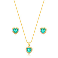 Conjunto corazón turmalina