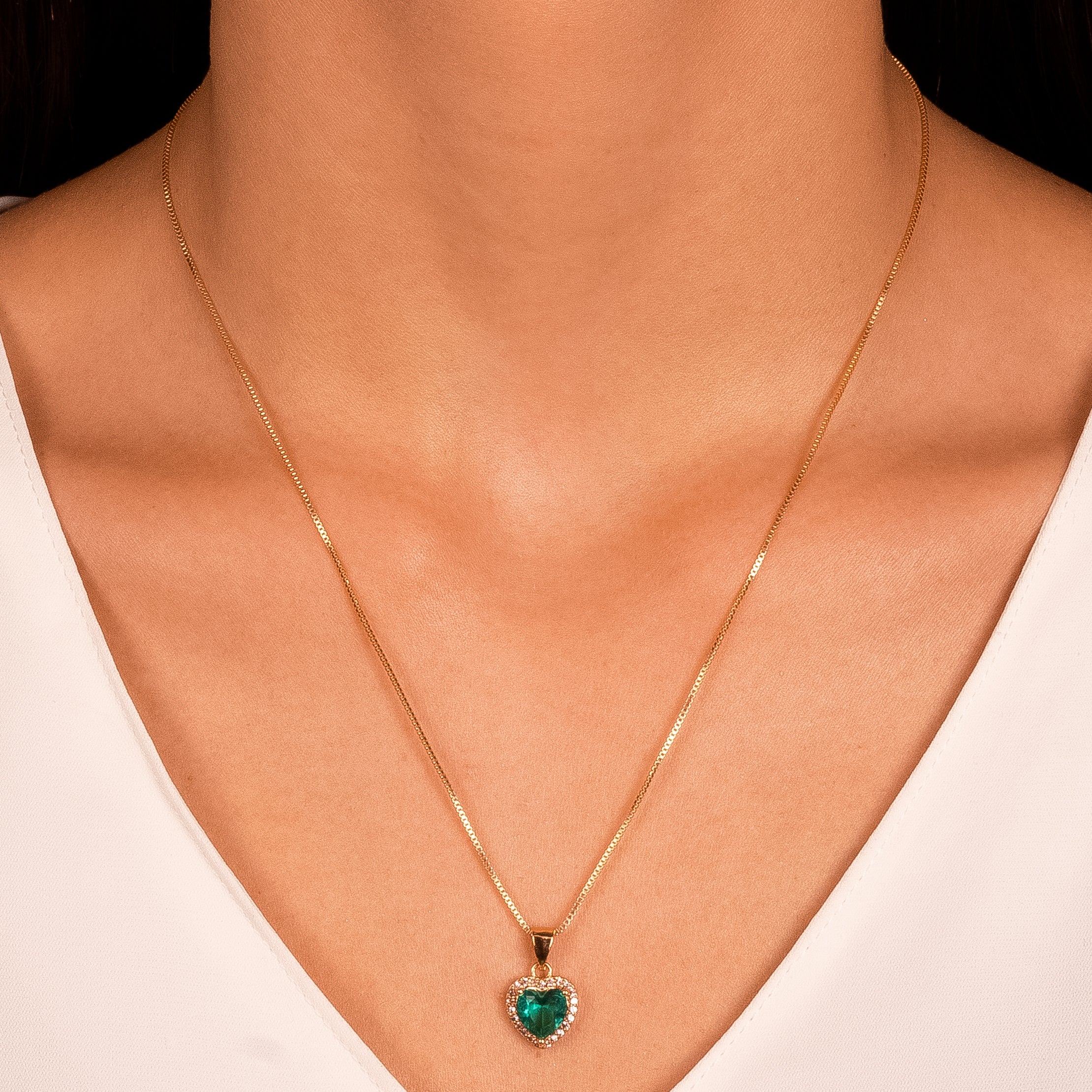 Conjunto corazón turmalina