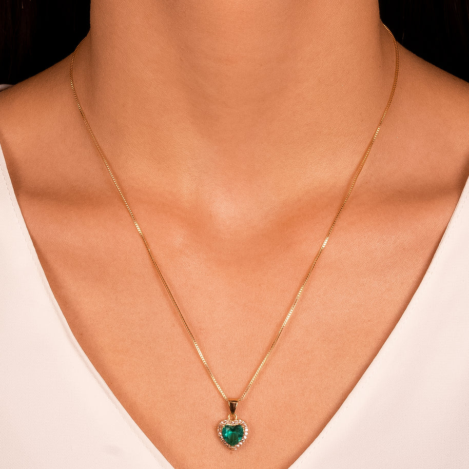 Conjunto corazón turmalina