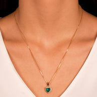 Conjunto corazón turmalina
