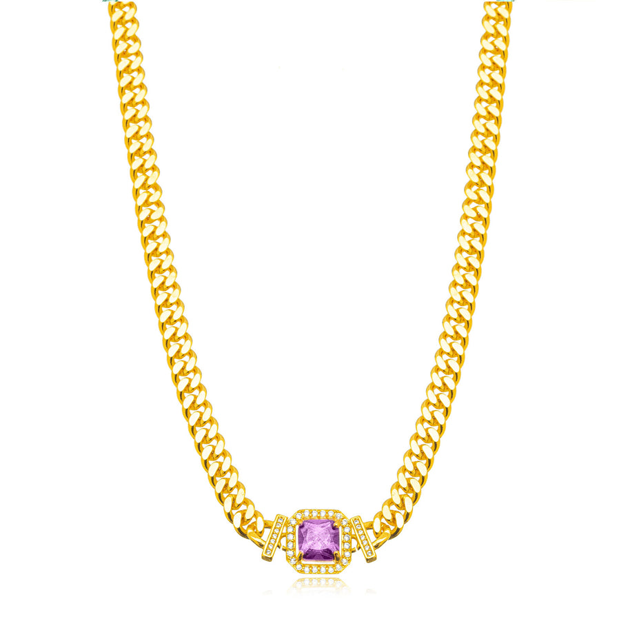 Collar grumet  amatista