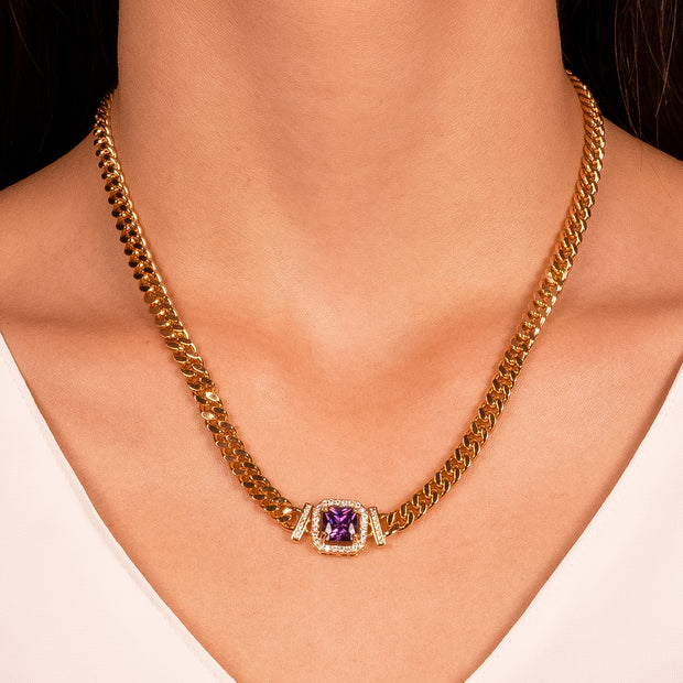Collar grumet  amatista