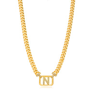 Collar eslabones grumet letra N