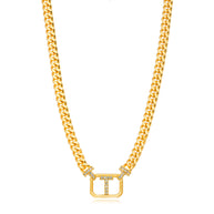 Collar eslabones grumet letra T