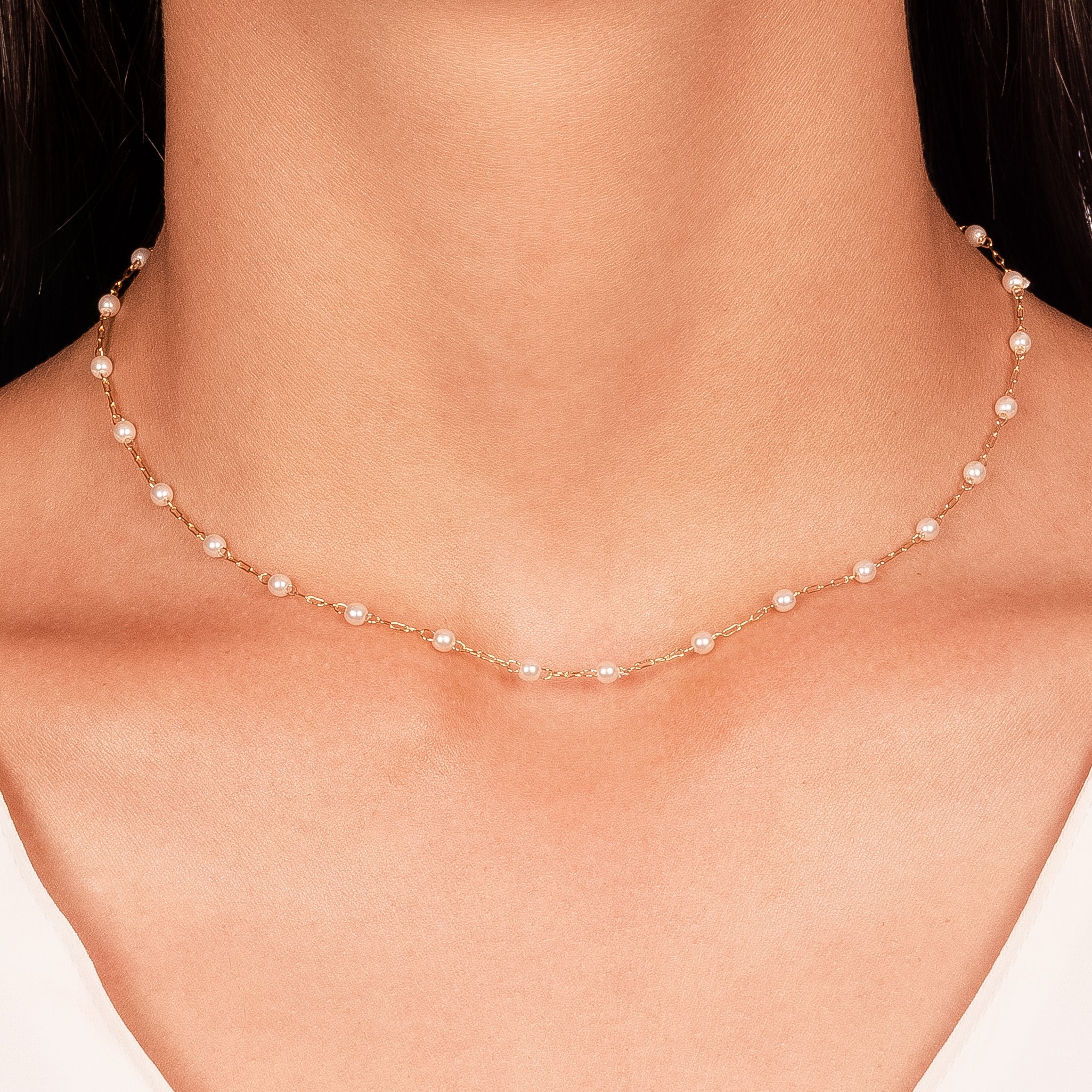 Collar perla liso