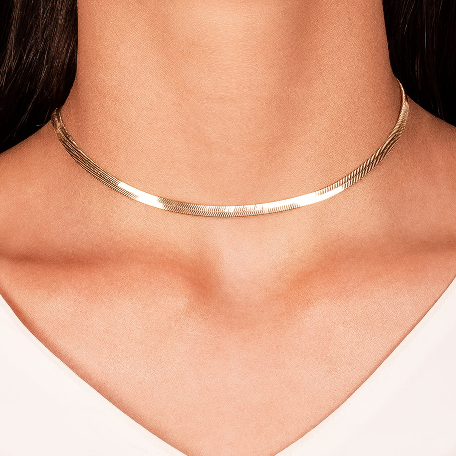 Collar choker malla lisa