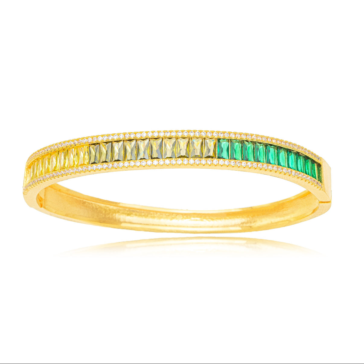 Brazalete baguette verde