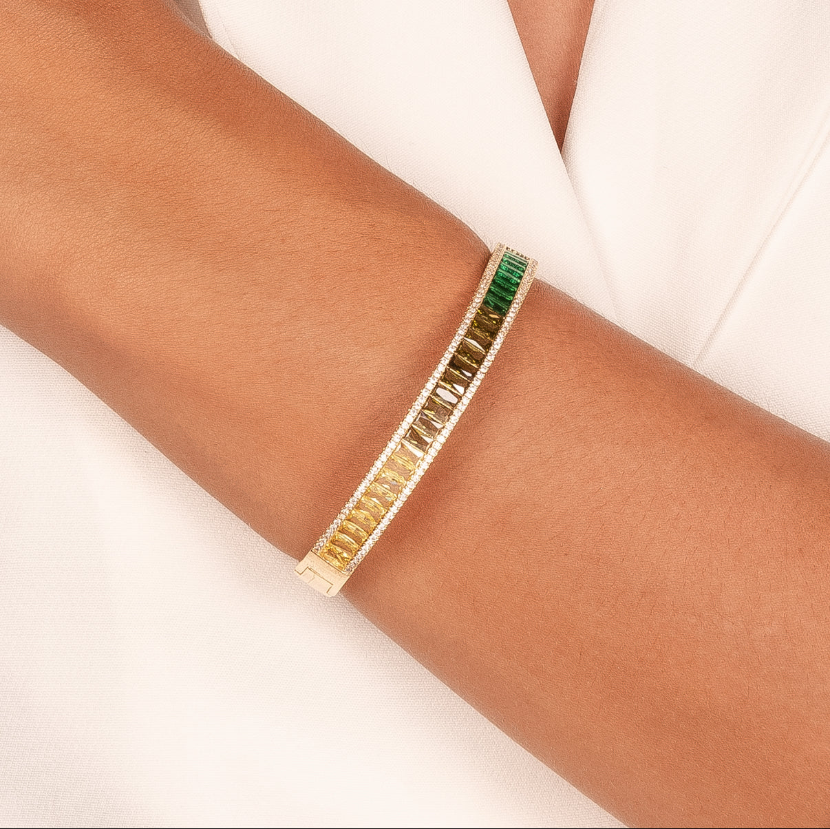 Brazalete baguette verde